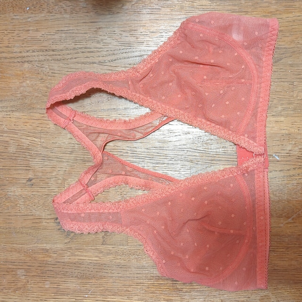 Salmon Lace Bralette (Medium)